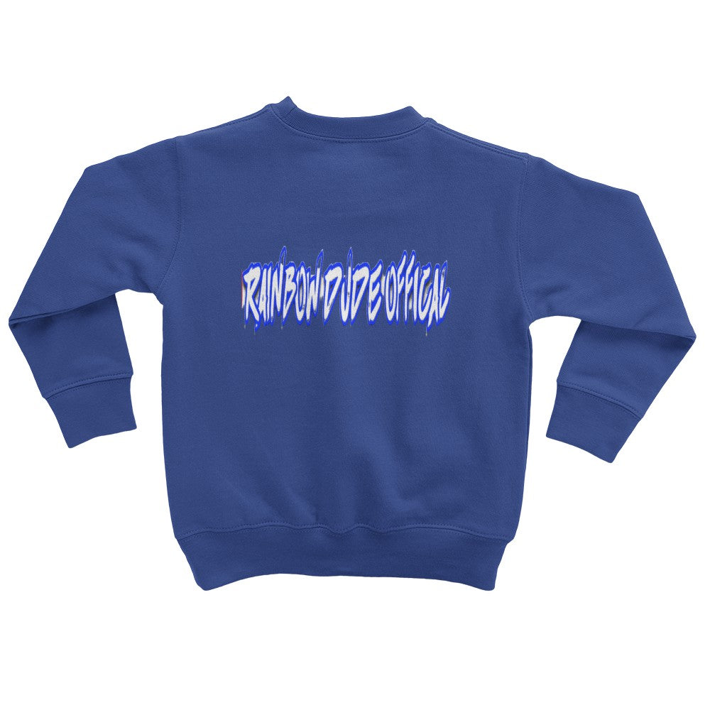 Rainbow Dude-Gildan Youth Sweatshirt Blue