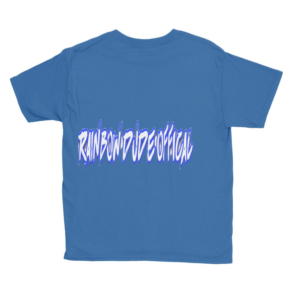 Rainbow Dude- Gildan Youth Ultra Cotton T Blue