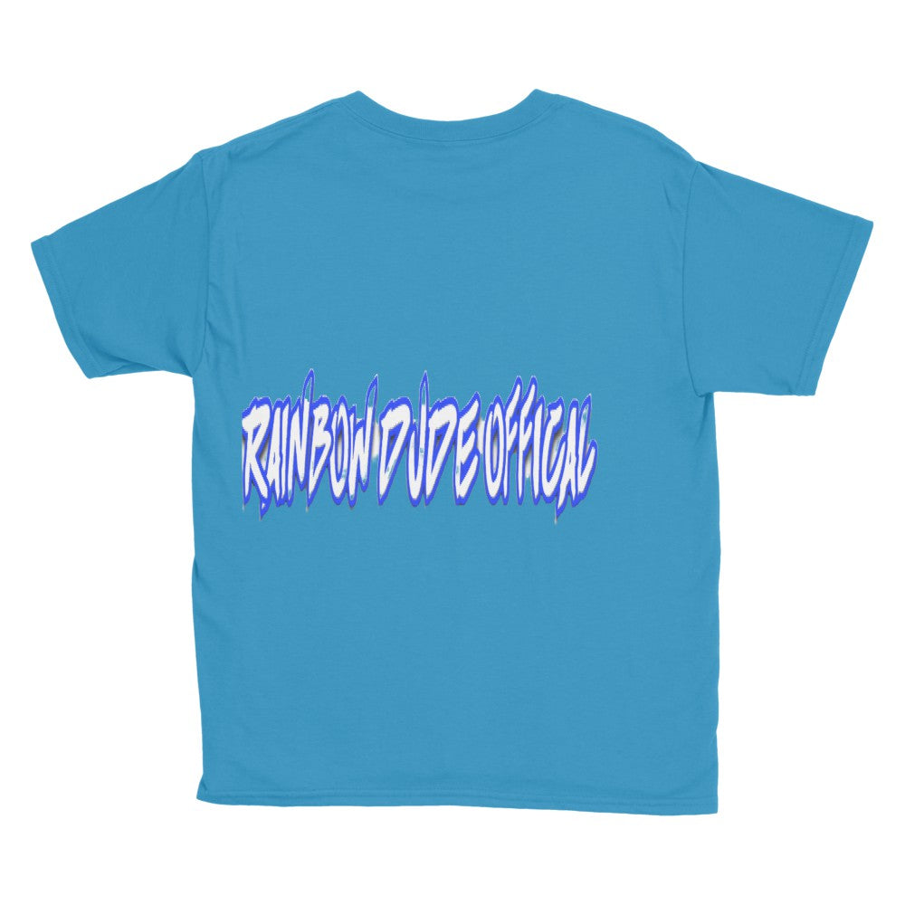 Rainbow Dude- Gildan Youth Ultra Cotton T Blue