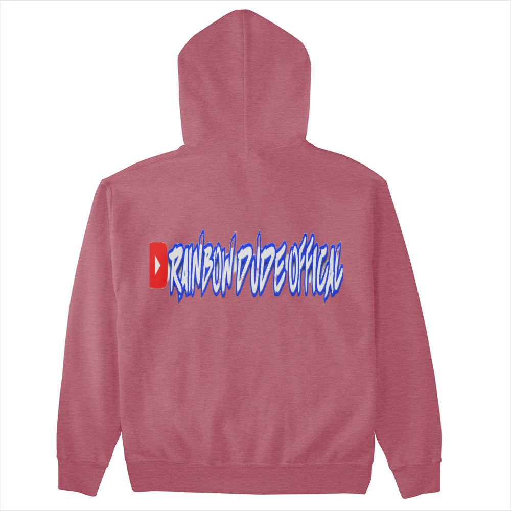 Rainbow Dude - Gildan Adult Hooded Sweatshirt (red)