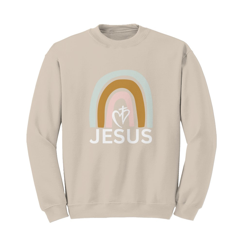 Real Time JC Jesus- White Logo Crew Sweatshirt