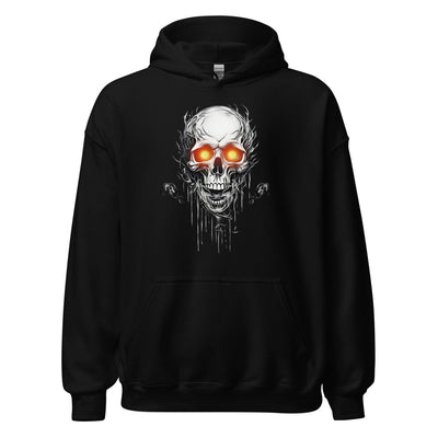 Red Glow Smokey Skull Hoodie