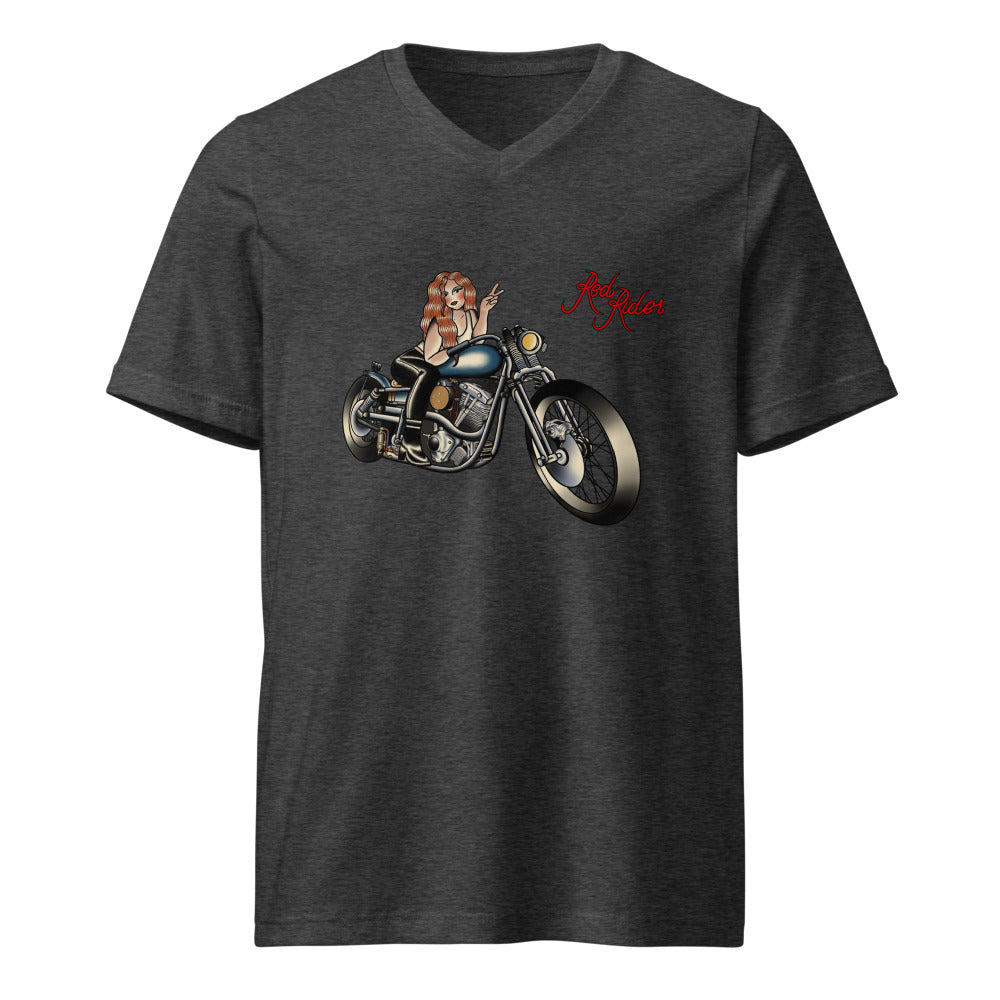 Red Rider Unisex Cotton V-neck