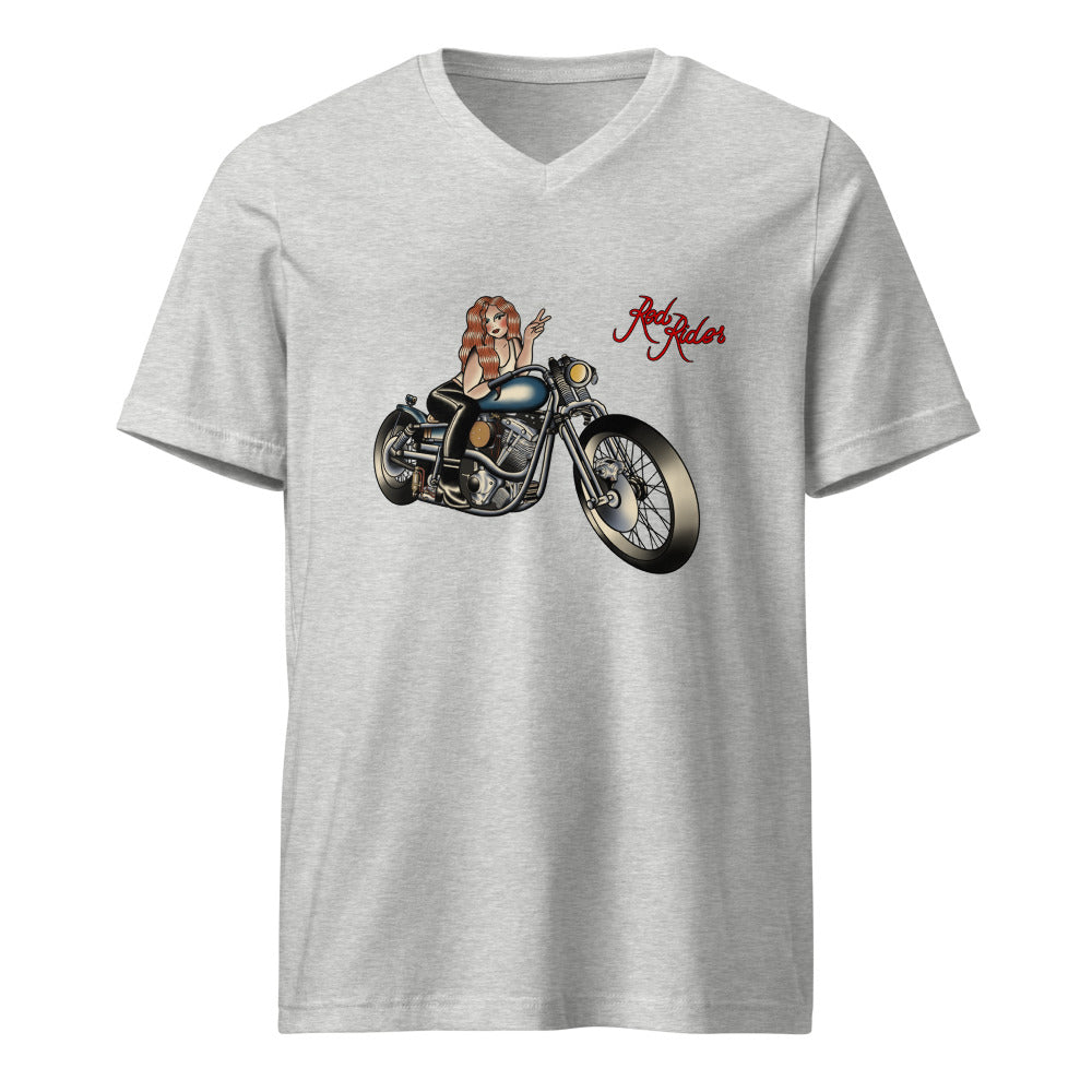 Red Rider Unisex Cotton V-neck