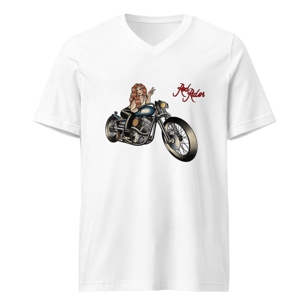 Red Rider Unisex Cotton V-neck