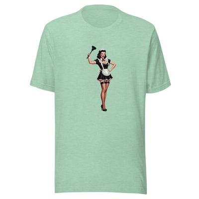 Retro French Maid with Feather Duster T-Shirt