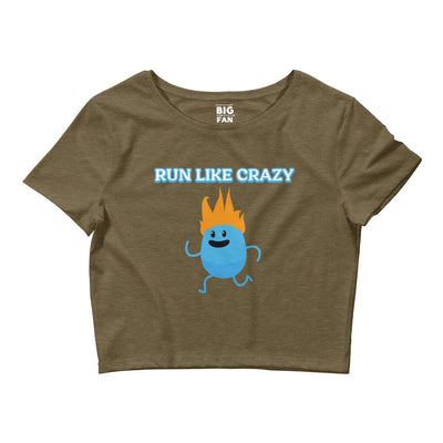 Run Like Crazy (Numpty) - Women's Crop Tee