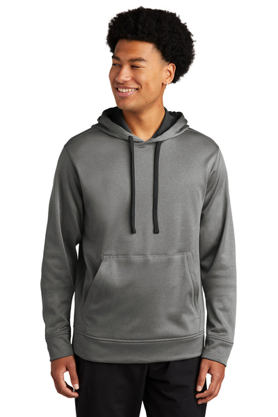 Sport-Tek  PosiCharge  Sport-Wick  Heather Fleece Hooded Pullover. ST264
