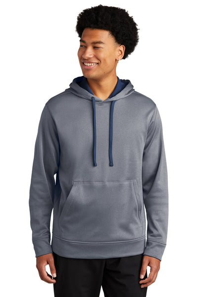 Sport-Tek  PosiCharge  Sport-Wick  Heather Fleece Hooded Pullover. ST264