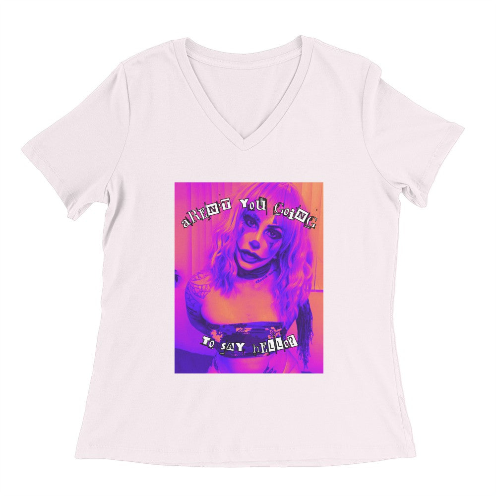 Say Hello Clown Girl V-Neck