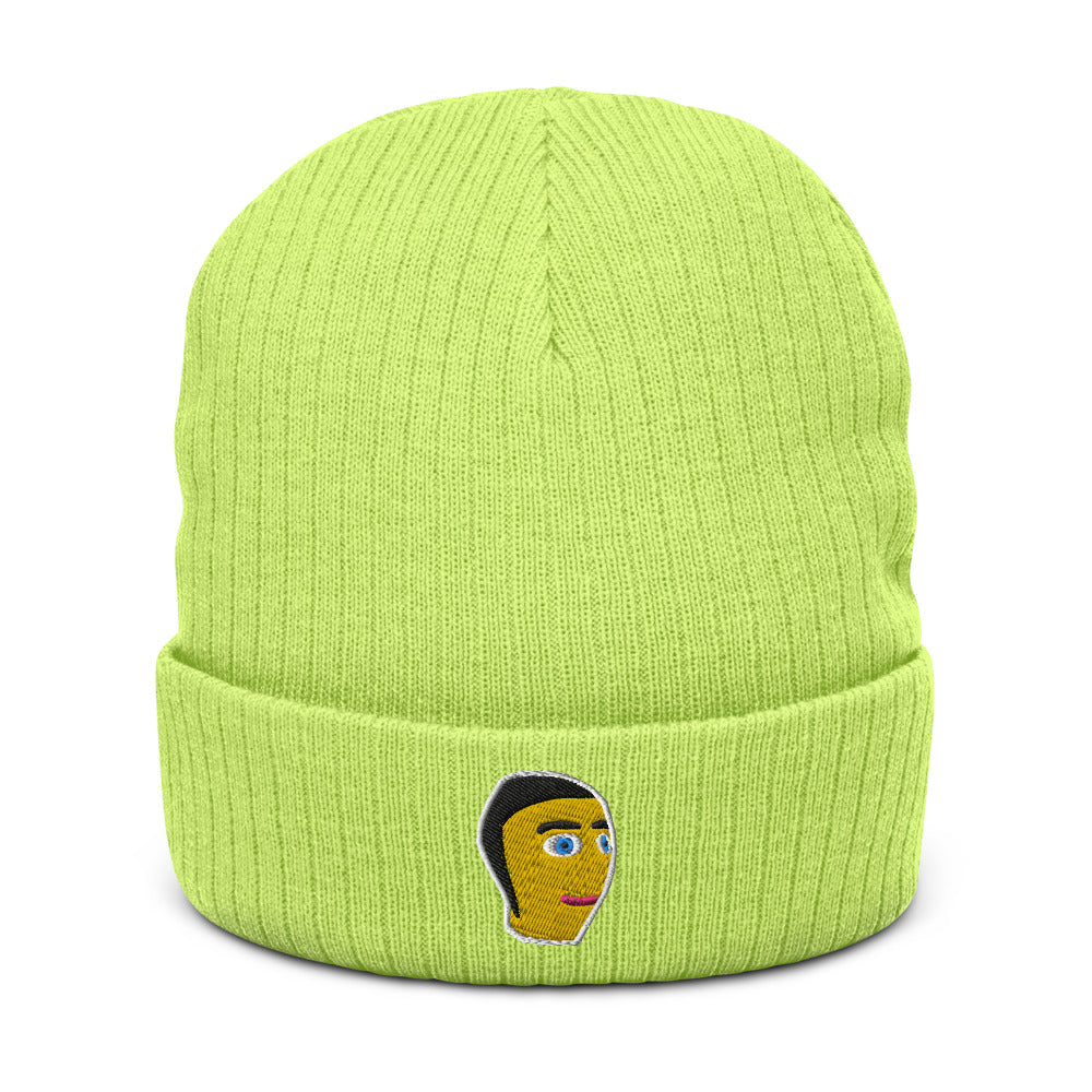 Surreal Entertainment Embroidered Face Beanie