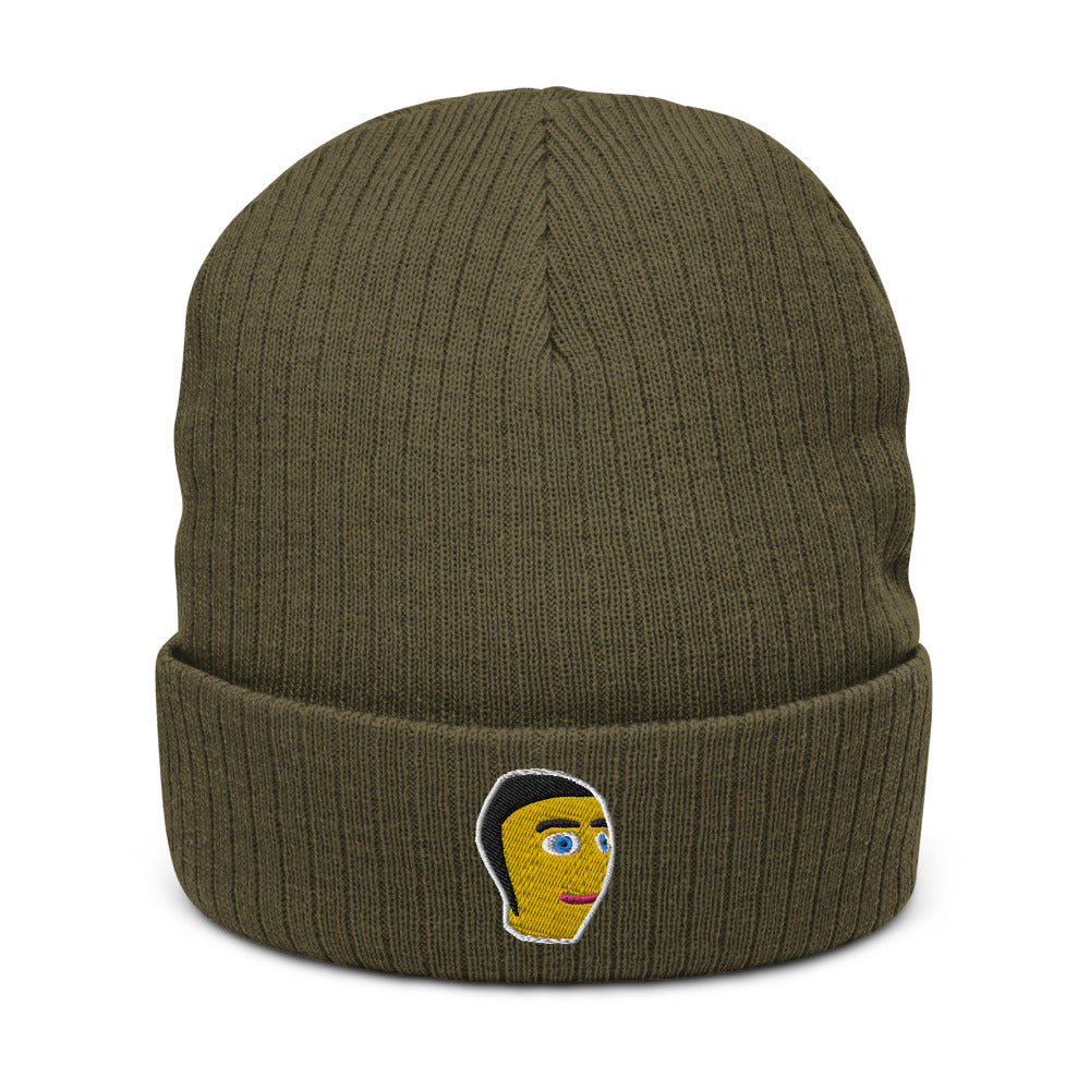 Surreal Entertainment Embroidered Face Beanie