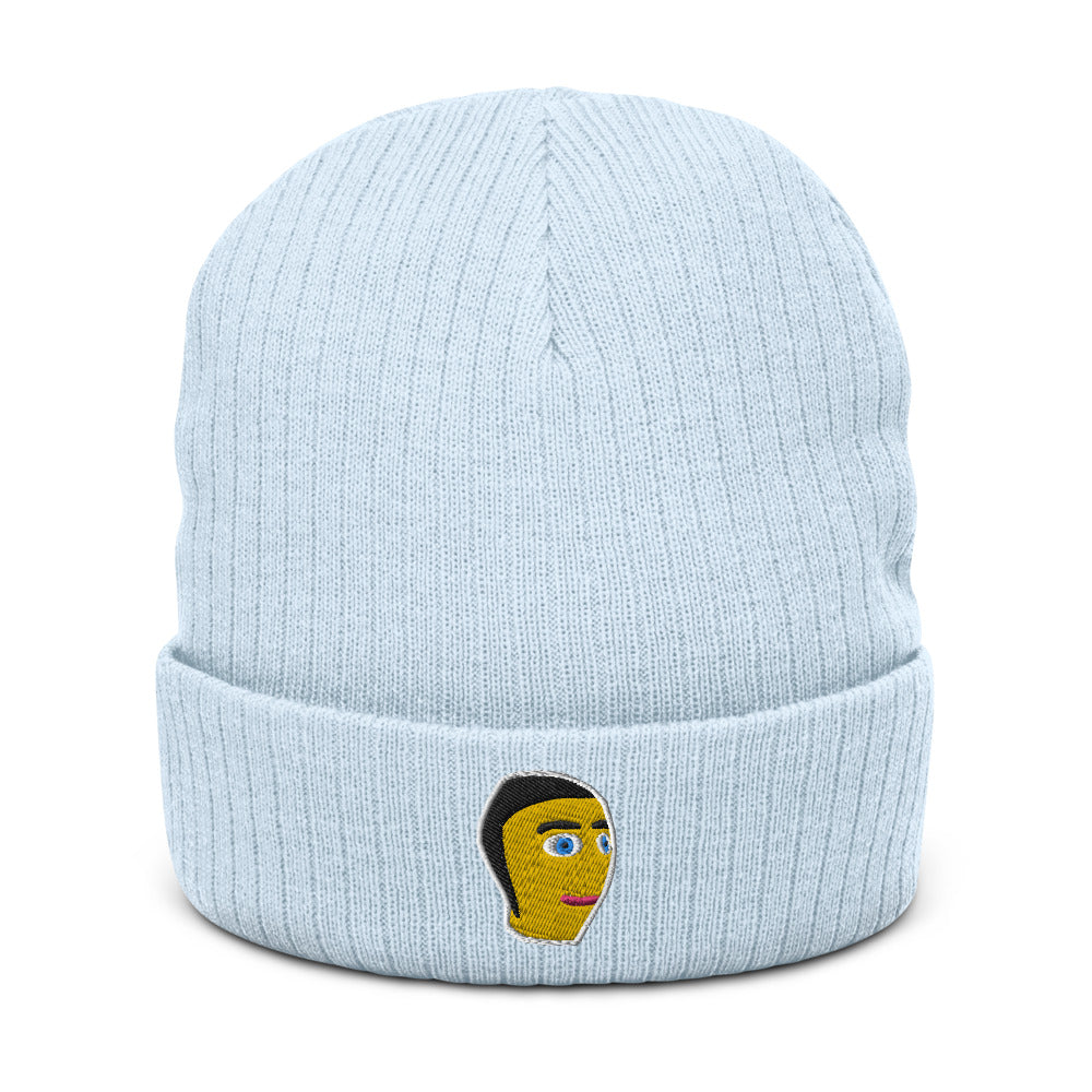 Surreal Entertainment Embroidered Face Beanie