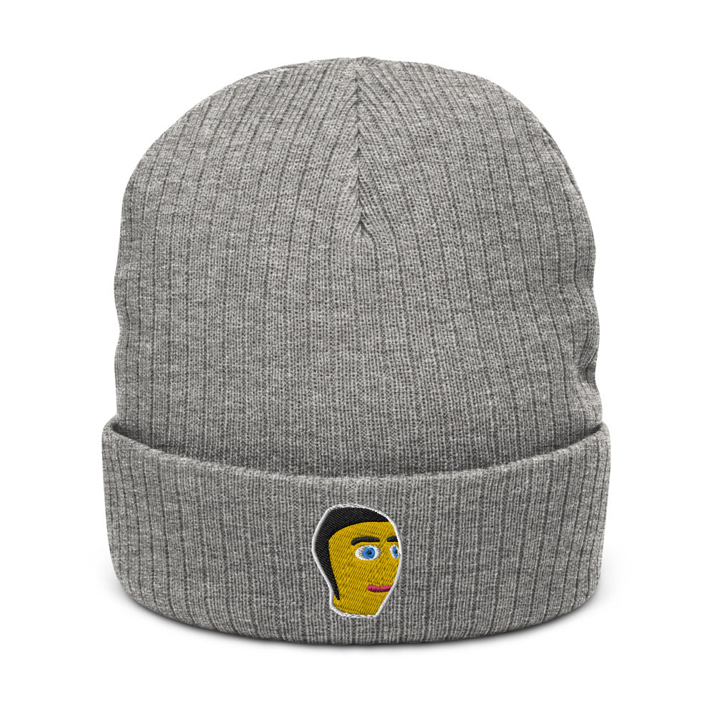 Surreal Entertainment Embroidered Face Beanie