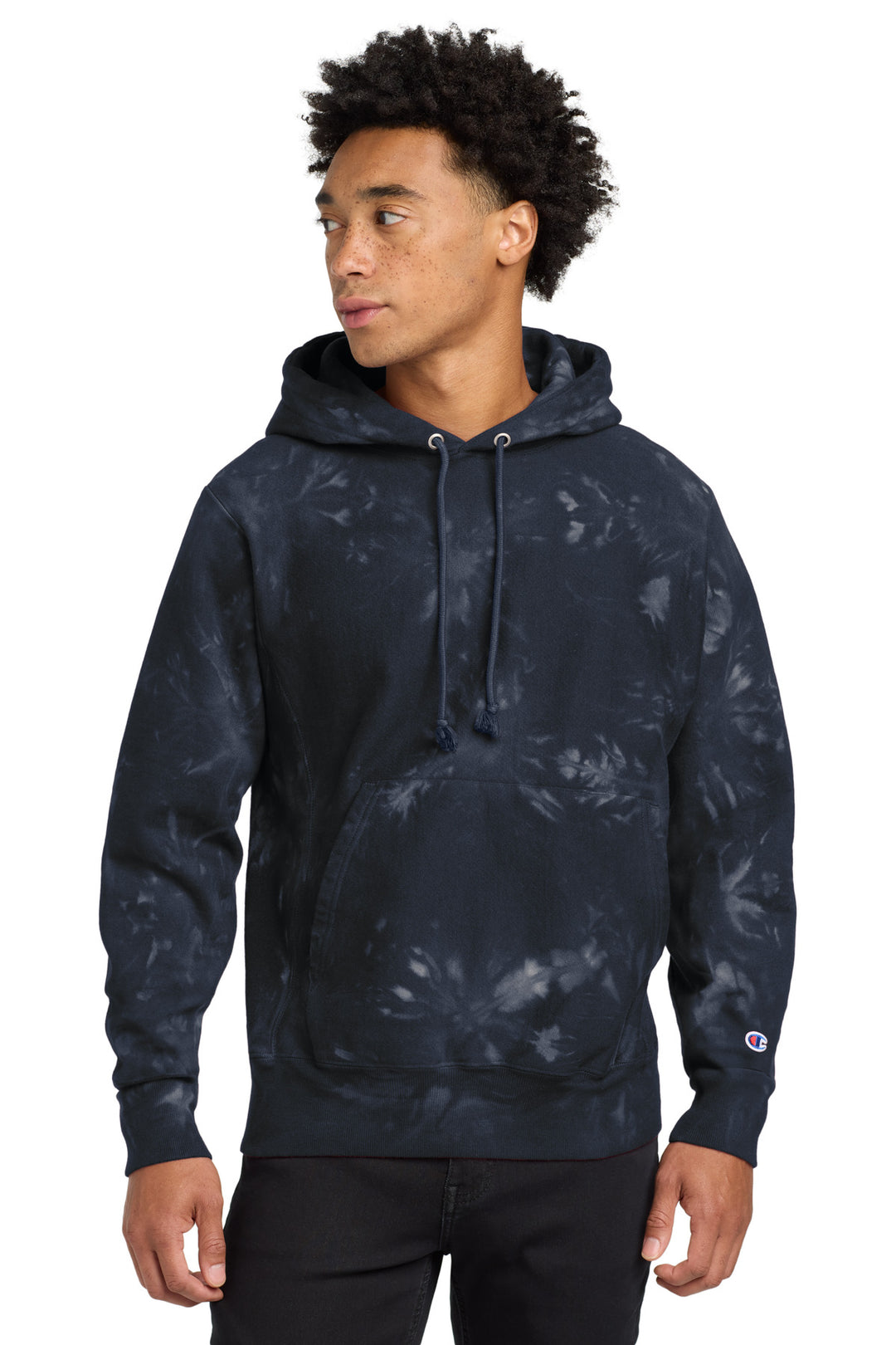 Champion Reverse Weave Scrunch-Dye Tie-Dye Hooded Sweatshirt