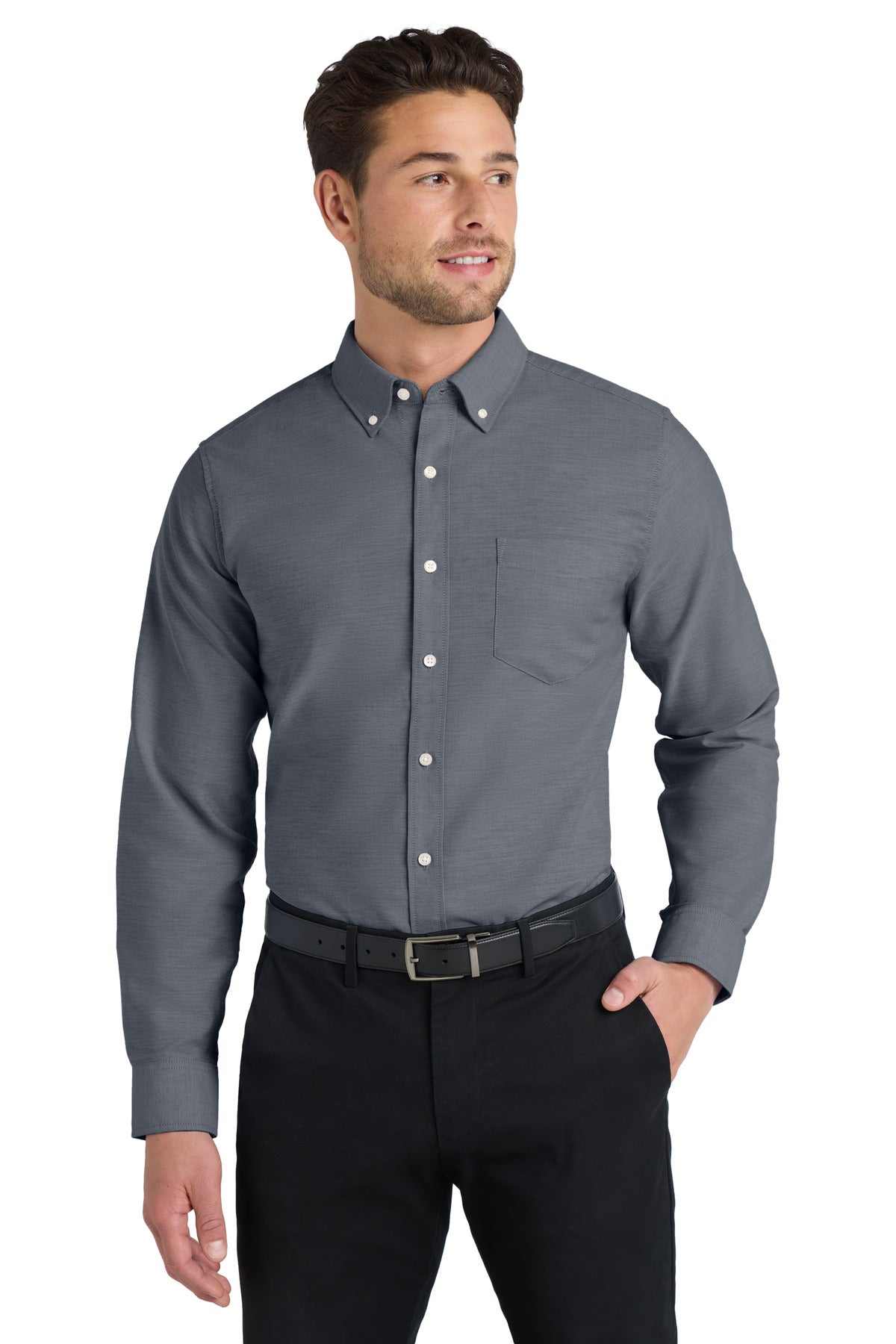 Port Authority Tall SuperPro Oxford Shirt. TS658