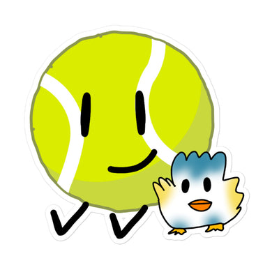 Tennisball and the Birdy Sticker