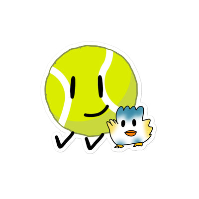 Tennisball and the Birdy Sticker