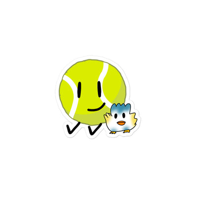 Tennisball and the Birdy Sticker