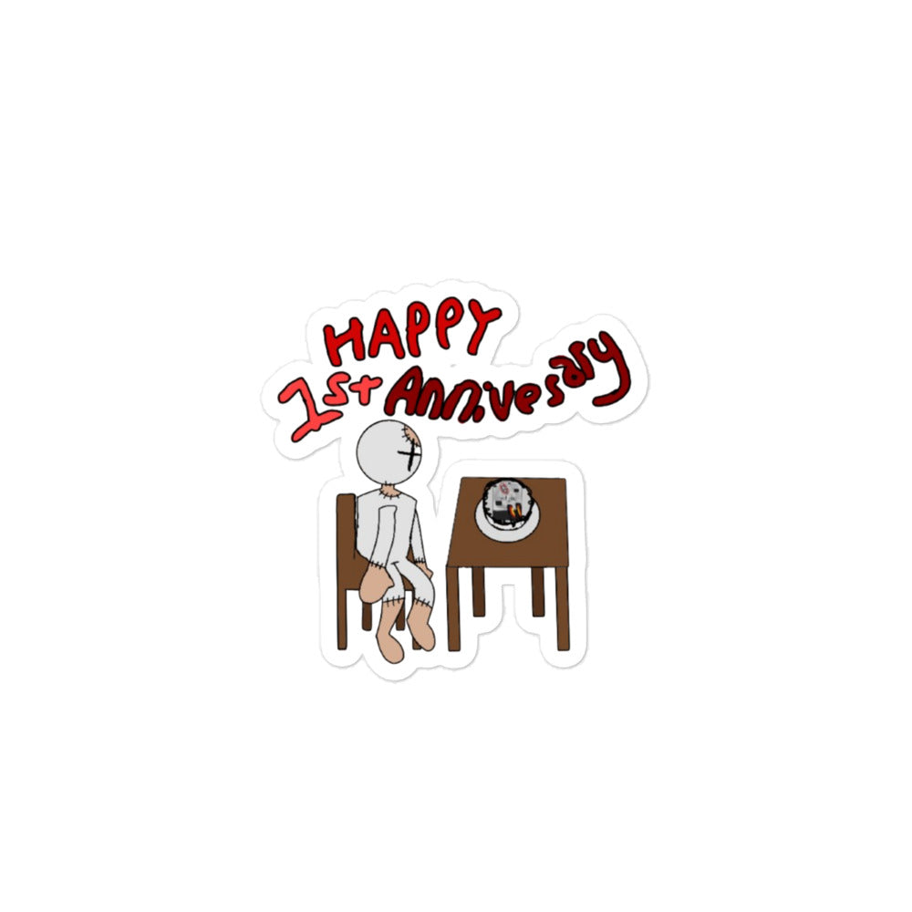 Test.you Happy 1st Anniversary Sticker