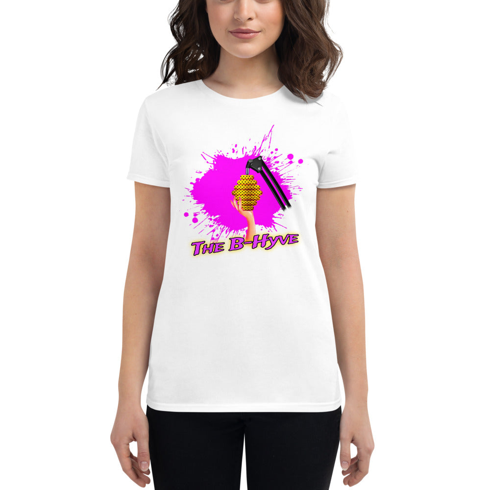 The B Hyve Pink Splatter Ladies Tee