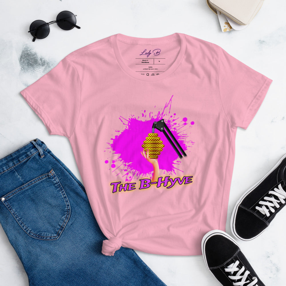 The B Hyve Pink Splatter Ladies Tee
