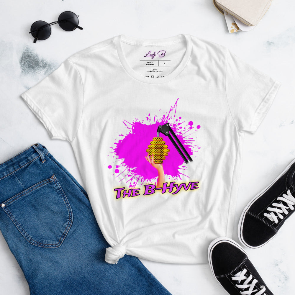 The B Hyve Pink Splatter Ladies Tee
