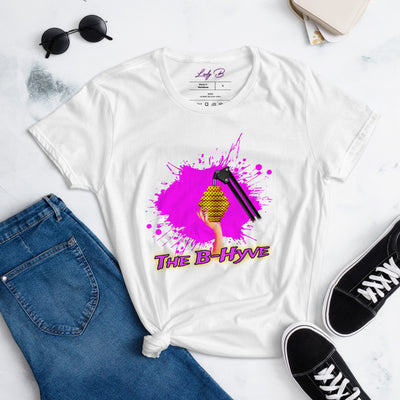 The B Hyve Pink Splatter Ladies Tee