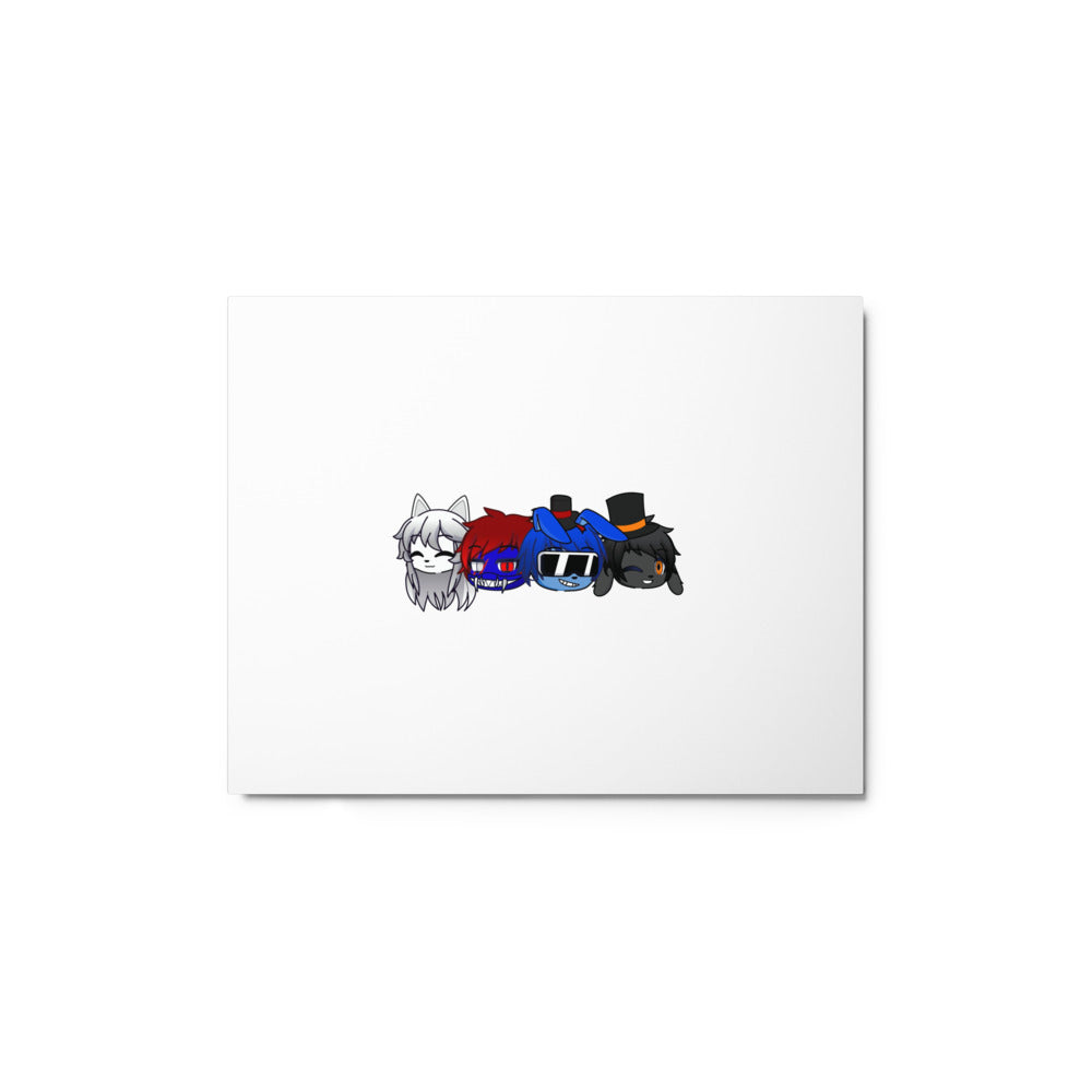 The Bonnie613 Gang Glossy Metal Print