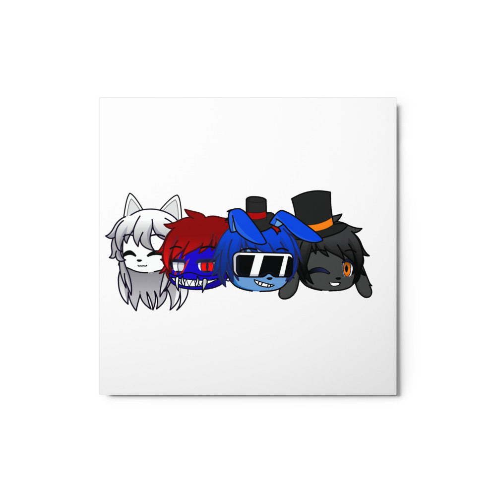 The Bonnie613 Gang Glossy Metal Print