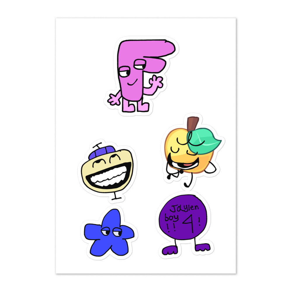 The Friend Group Object Show - Sticker Sheet #1