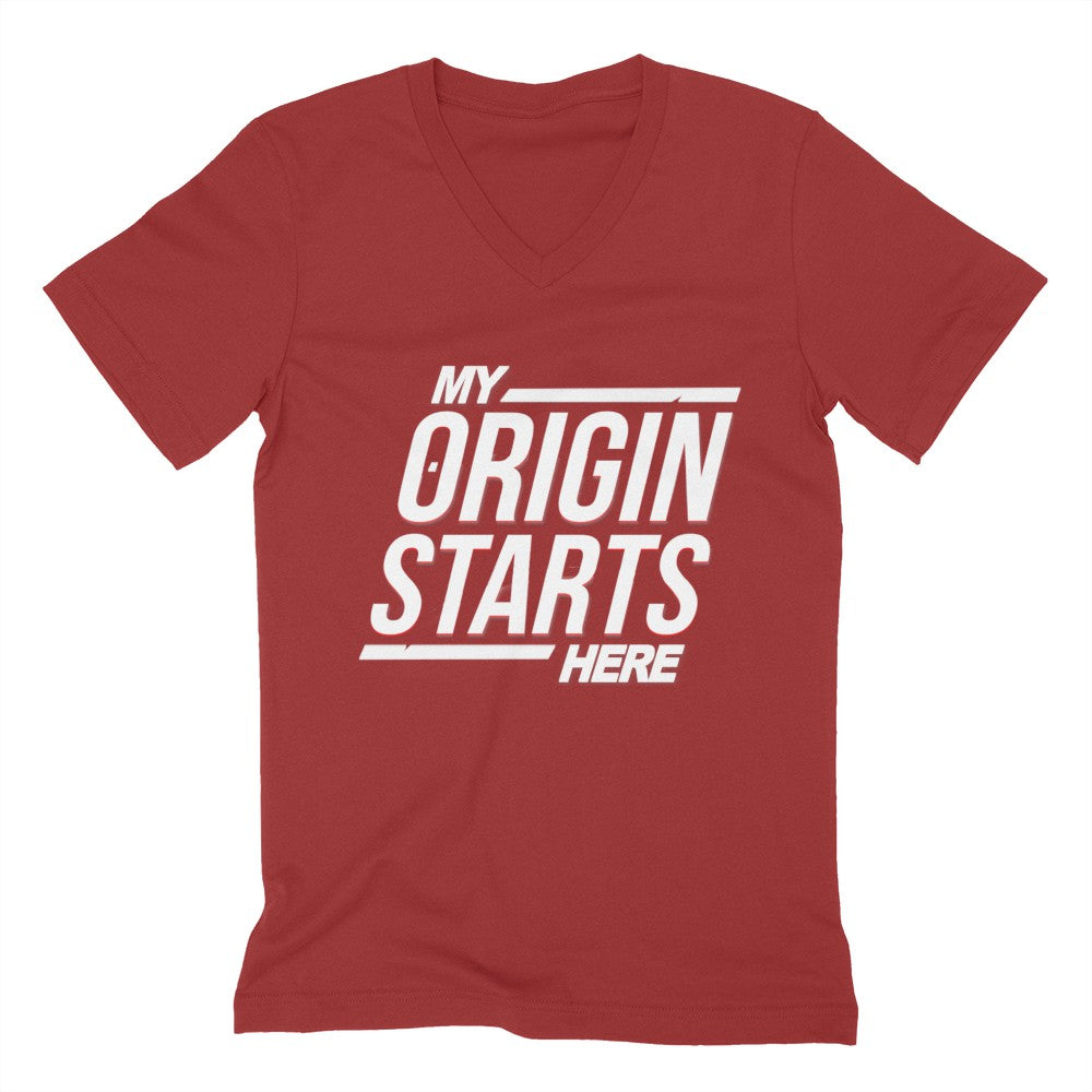 The Origin Unisex Short Sleeve V-Neck T