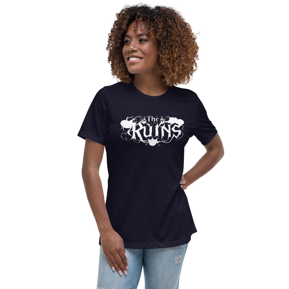 The Ruins womans t-shirt white logo