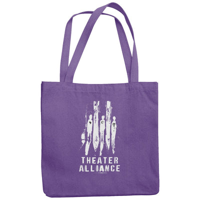 Theater Alliance White Spray Paint Reusable Tote