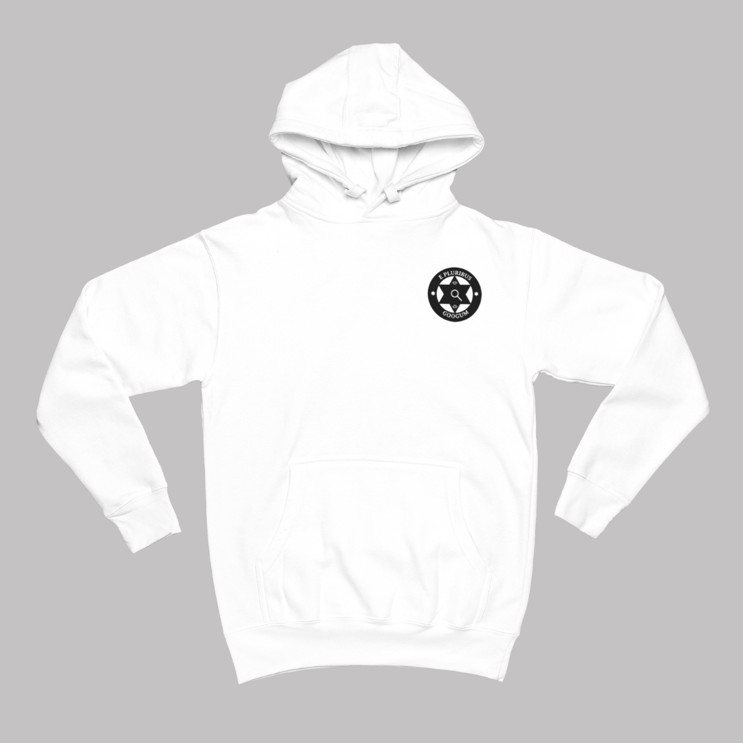 Miniminuteman - GOOGLEDEBUNKER White Hoodie – Crowdmade