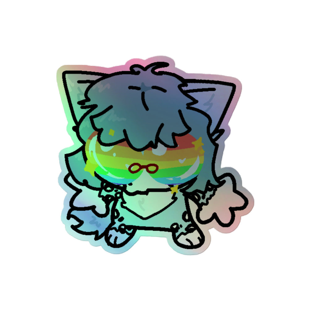 Valentine GAY EYES Holographic Sticker