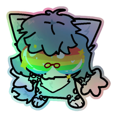 Valentine GAY EYES Holographic Sticker