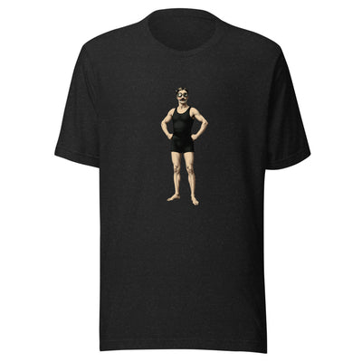 Victorian Swimmer T-Shirt, Vintage Man with Goggles in 1800s Swimsuit