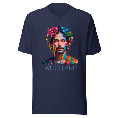 Who am I? multicoloured painting man