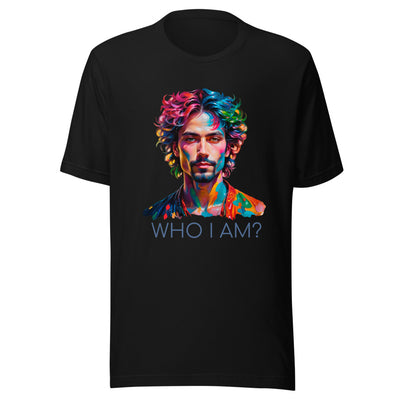 Who am I? multicoloured painting man
