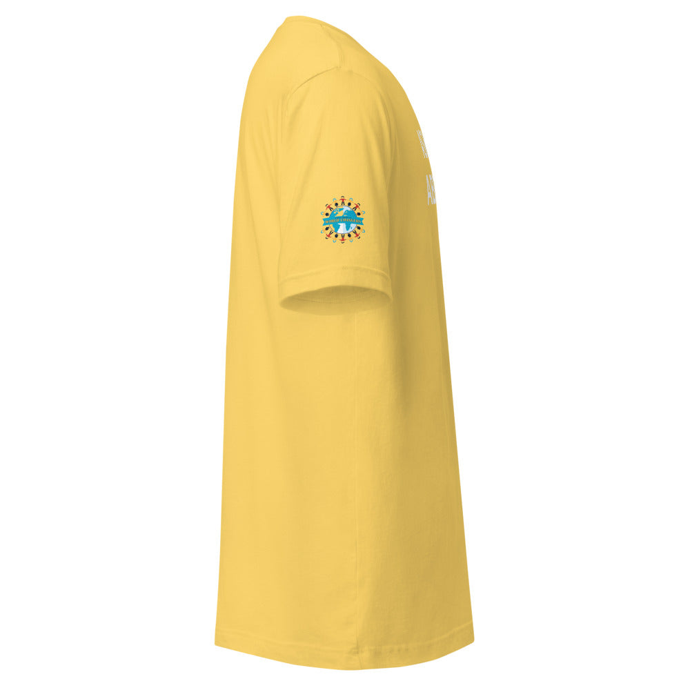 Ask Me About My Exam T-Shirt - Sleeve Cut ACWC Logo