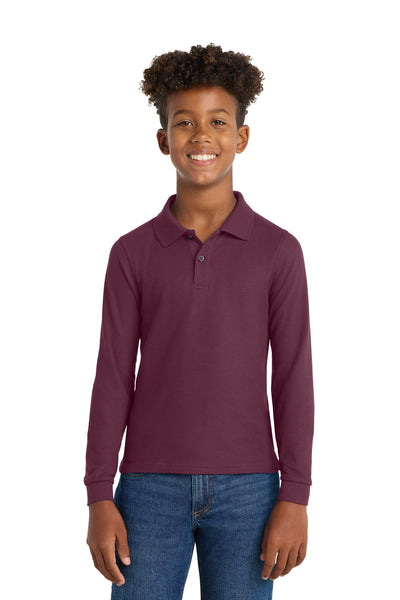 Port Authority Youth Long Sleeve Silk Touch Polo.  Y500LS