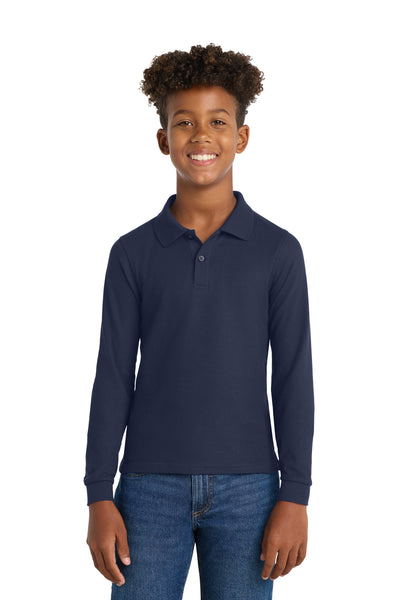 Port Authority Youth Long Sleeve Silk Touch Polo.  Y500LS
