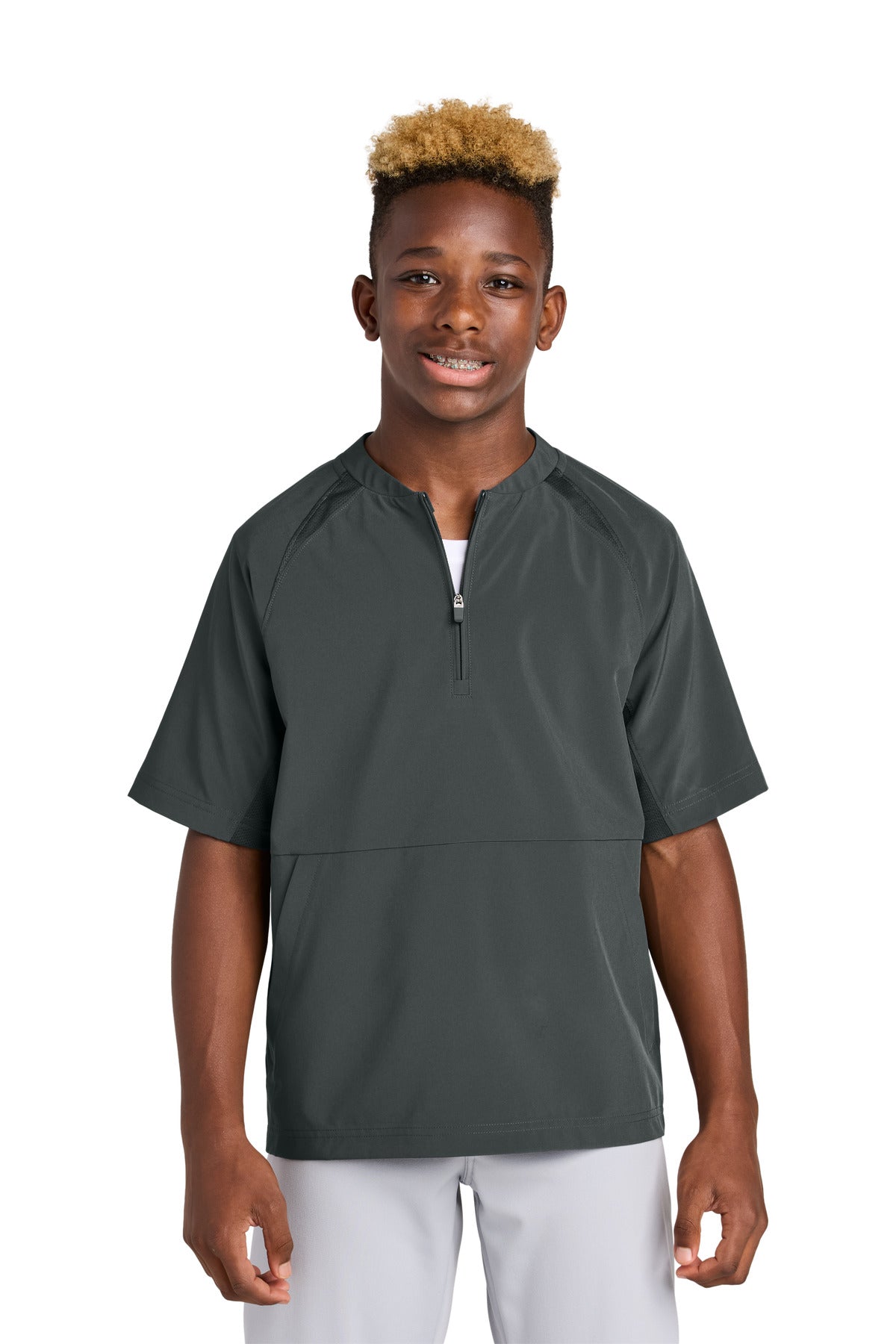 Sport-Tek Youth Repeat 1/2-Zip Short Sleeve Jacket YJST489