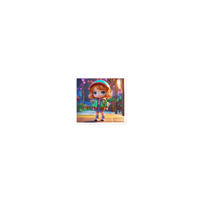 cute little chibi girl realistic