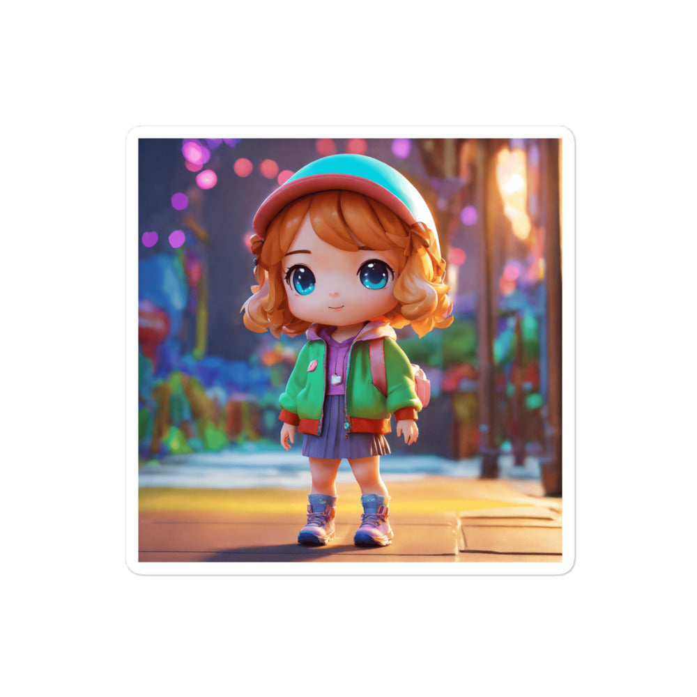 cute little chibi girl realistic