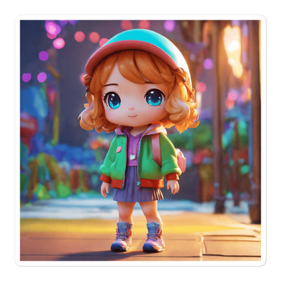 cute little chibi girl realistic