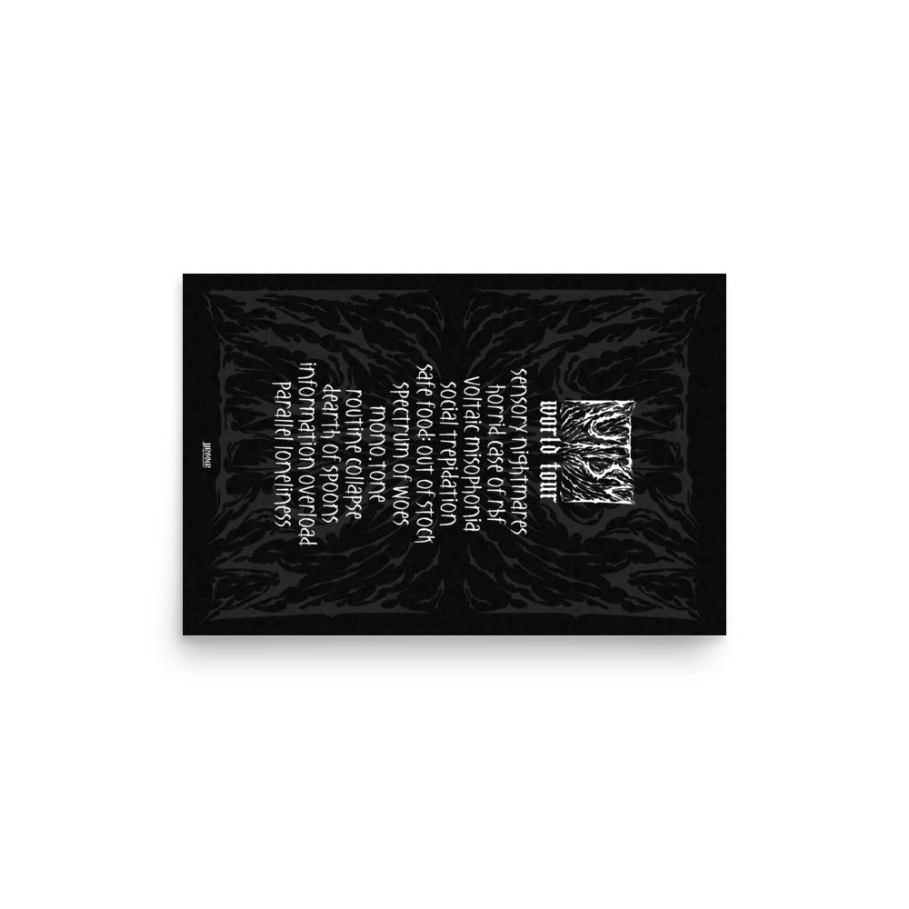 death metal AUTISM | matte poster