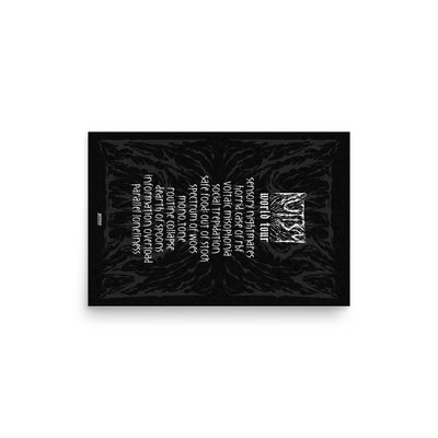 death metal AUTISM | matte poster