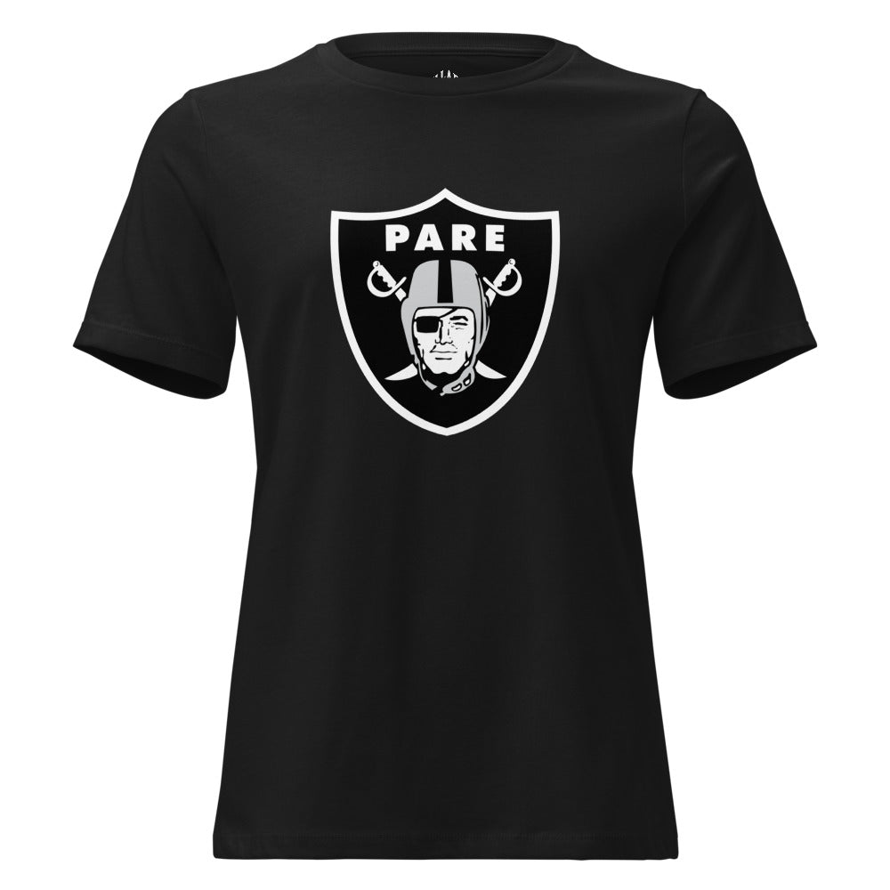 raider pare women's relaxed t-shirt